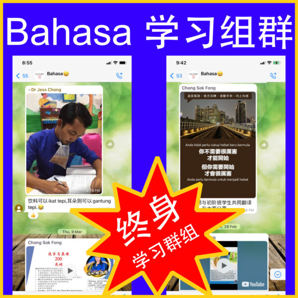 加入Bahasa whatsapp / 微信 终身学习群组